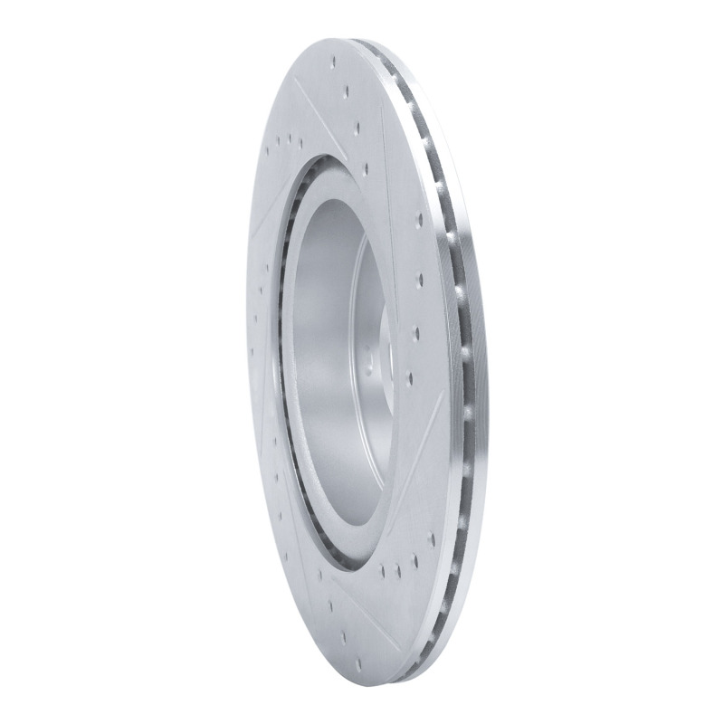 Infiniti QX50 Brake Rotor (1) - Rear Left - R1 Concepts - Drilled & Slotted - Silver - `19-`24